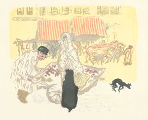 Il Venditore delle quattro stagioni, litografia della serie Quelques aspects de la vie de Paris da Pierre Bonnard